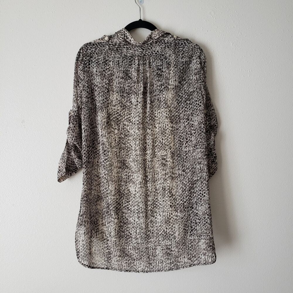 Dknyc Patterned Button Down Blouse With Built-In … - image 7